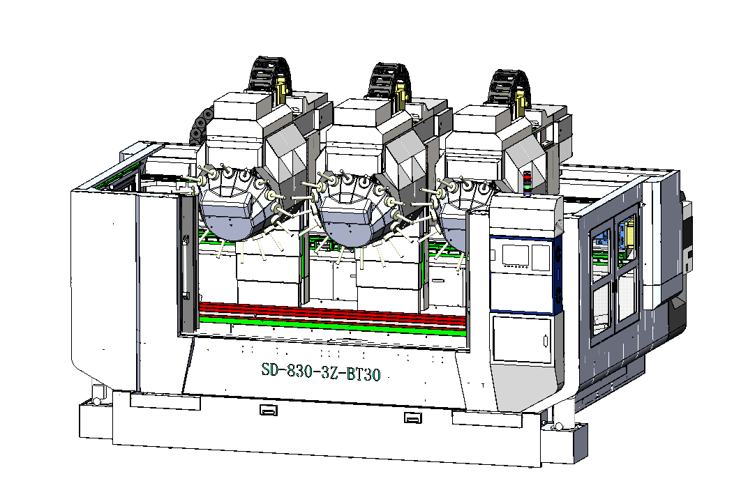 三頭型材加工中心SD2500-3Z-BT30技術(shù)規(guī)格書